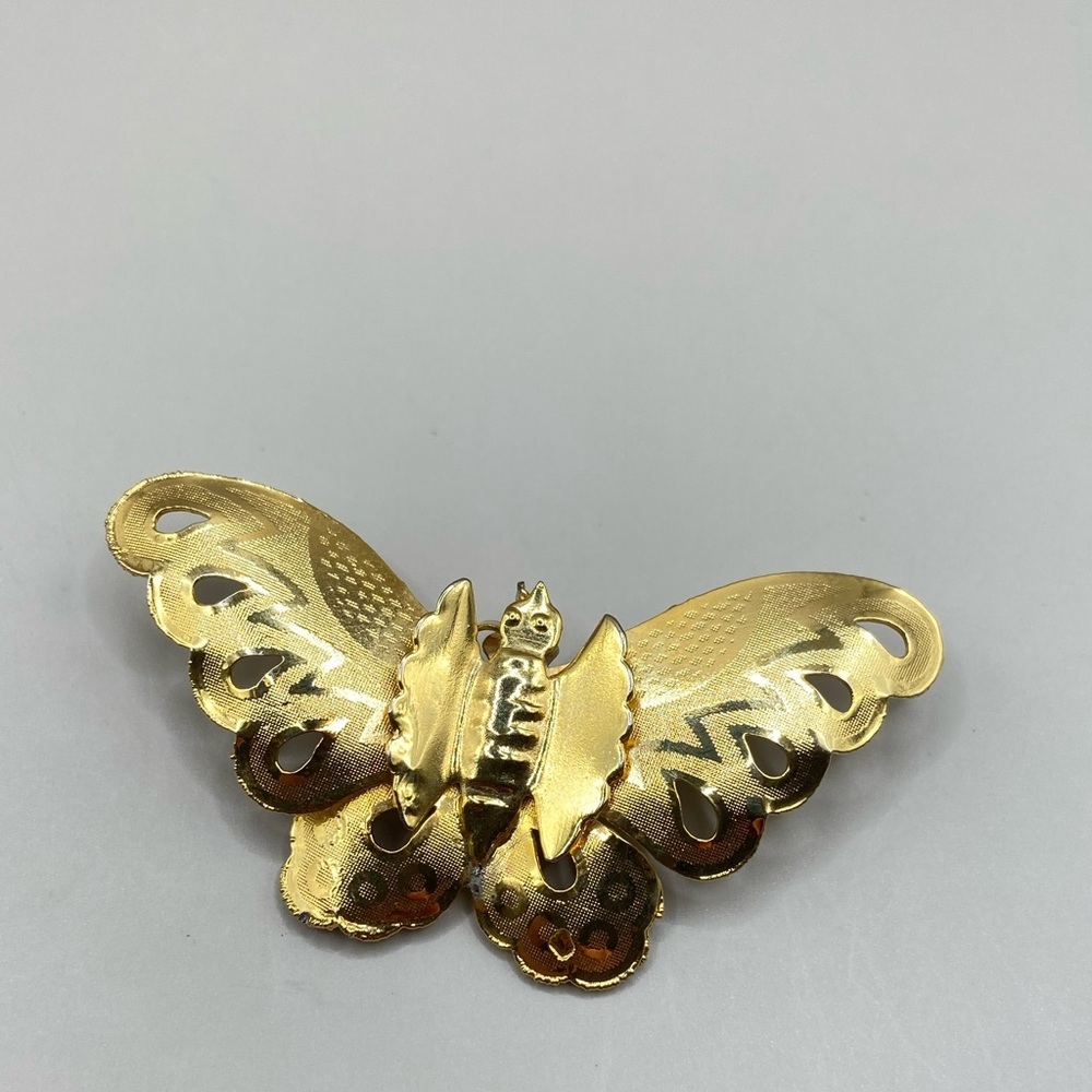 Vintage Gold Butterfly Brooch